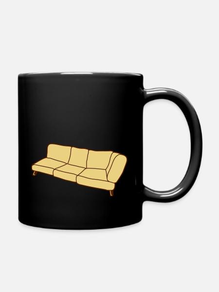 Sofa Clipart Design - Tasse einfarbig - Schwarz