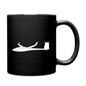 ventus segelflugzeug weiß - Tasse einfarbig - Schwarz - Rechts