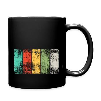 Retro Rayures Large Vintage - Mug uni - noir - Droite