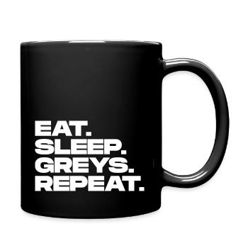 Eat Sleep Greys Répéter - Mug uni - noir - Droite