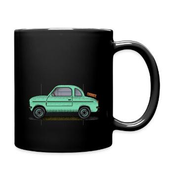 Voiture automobile : En route pour un beau voyage - Mug uni - noir - Droite