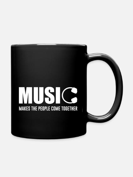 Music Makes The People Come Together - Full Colour Mug - black