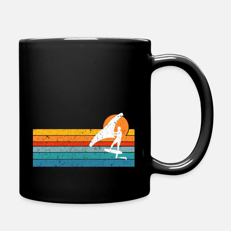 Wing Foiling Surf Surfing Surfer - Full Colour Mug - black