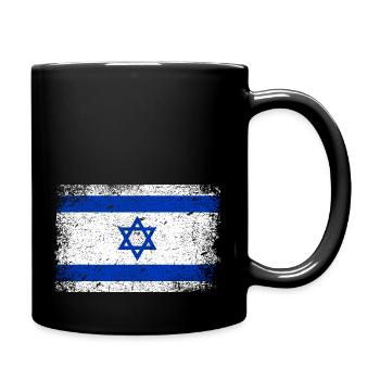 Israel Flag Israeli Jewish Vintage - Full Colour Mug - black - Right