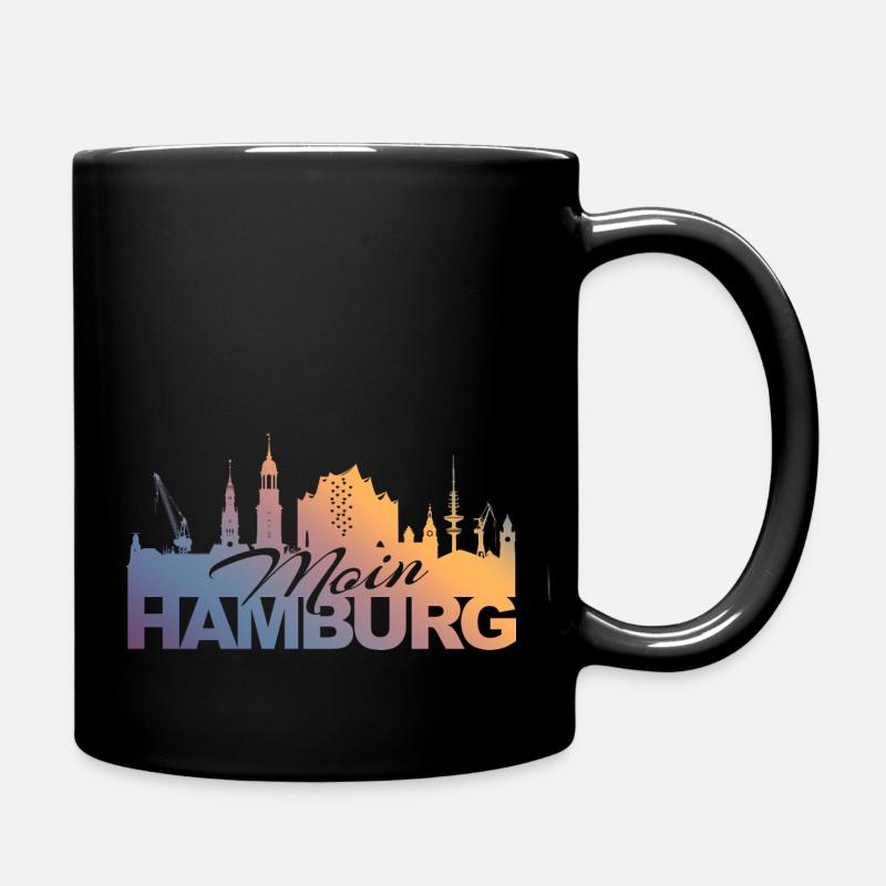 Moin Hamburg - Farbverlauf - Tasse einfarbig - Schwarz