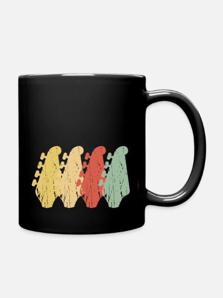 Vintage E-Bass Gitarrenhälse - Tasse einfarbig - Schwarz