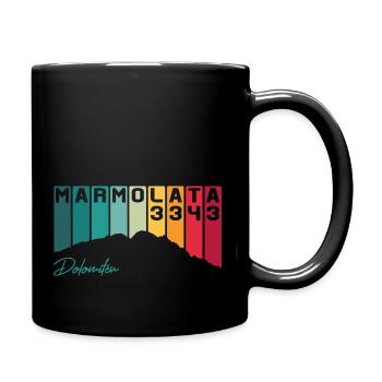 Marmolata Marmolada Dolomites Dolomiti 3343 Hiking - Full Colour Mug - black - Right