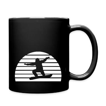 Snowboard Snowboarder - Tasse einfarbig - Schwarz - Rechts