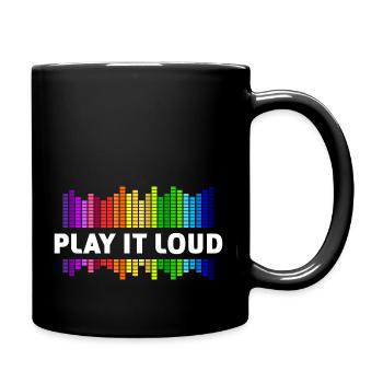 Jouez-le fort Égaliseur Musique Rainbow Colorful Disco - Mug uni - noir - Droite