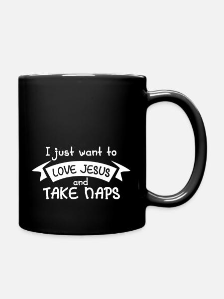 jesus Design for a jesus enthusiast and joke - Full Colour Mug - black
