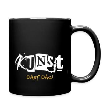Kunst darf das! - Tasse einfarbig - Schwarz - Rechts