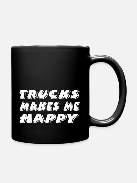 Trucks - Tasse einfarbig - Schwarz