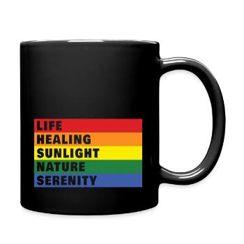 Lgbtq Pride Rainbow Flag - Full Colour Mug - black - Right