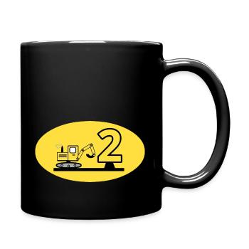 Excavator - Full Colour Mug - black - Right