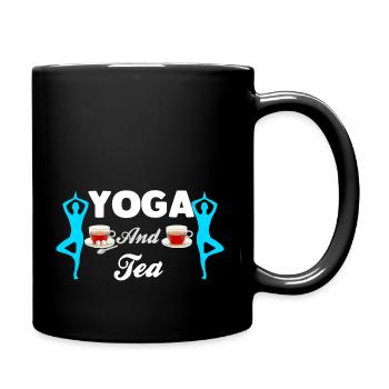 Yoga And Tea - Full Colour Mug - black - Right