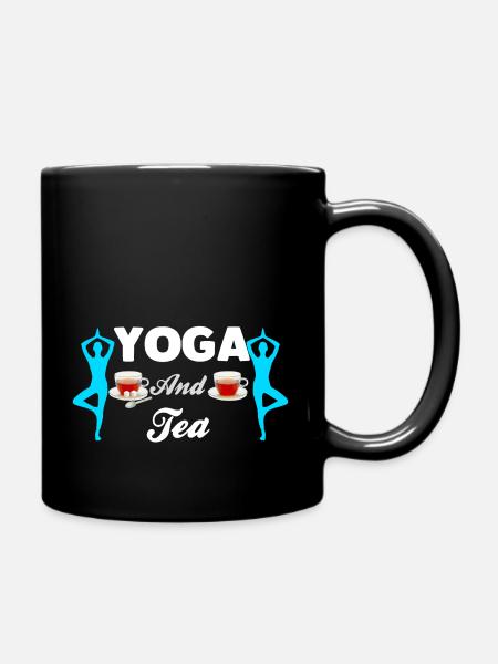 Yoga And Tea - Full Colour Mug - black