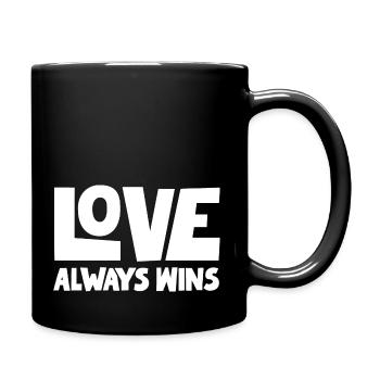 L’amour gagne toujours - Mug uni - noir - Droite
