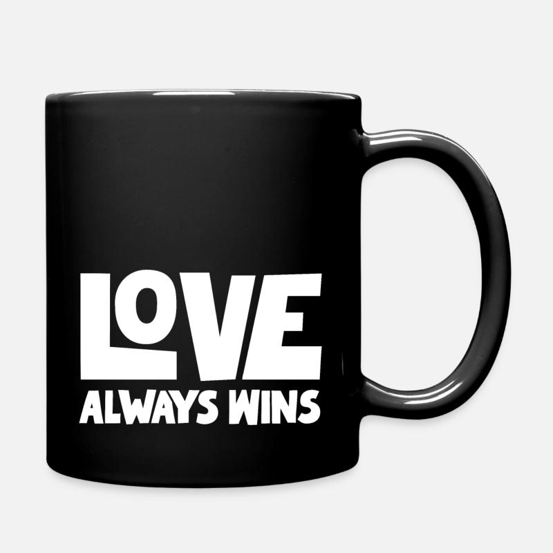 Love Always Wins - Tasse einfarbig - Schwarz