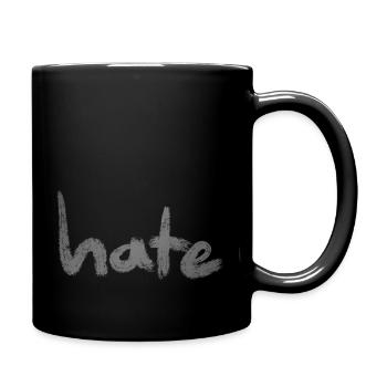 Texte de haine Argent - Mug uni - noir - Droite