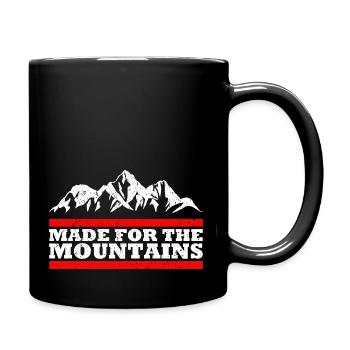 Fait pour les montagnes. Conception de randonnée pédestre - Mug uni - noir - Droite