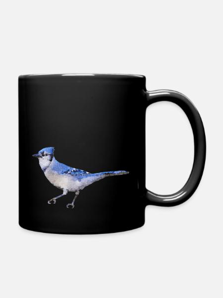 Vogel ~ der blaue Eichelhäher - Tasse einfarbig - Schwarz