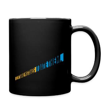 Date Mistakes Quote Logo - Full Colour Mug - black - Right