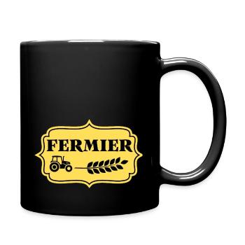 FERMIER - Etiquette Vintage - Mug uni - noir - Droite