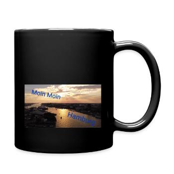 Hamburg - Tasse einfarbig - Schwarz - Rechts