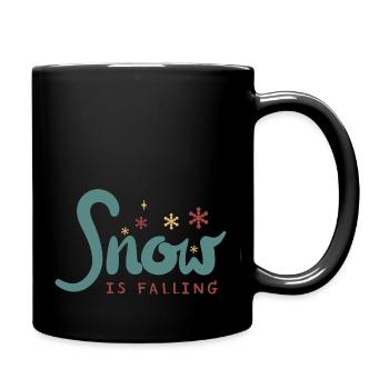Snowflakes - Tasse einfarbig - Schwarz - Rechts
