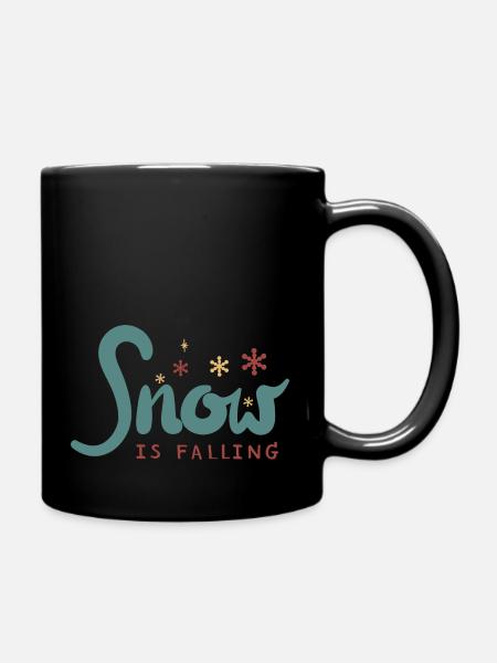 Flocons - Mug uni - noir