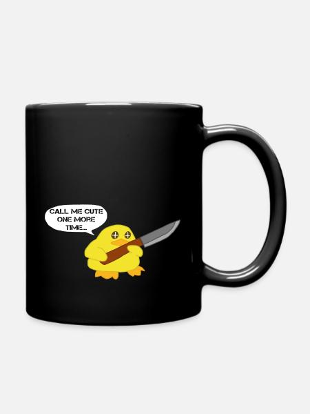 Caneton avec un couteau - Mug uni - noir