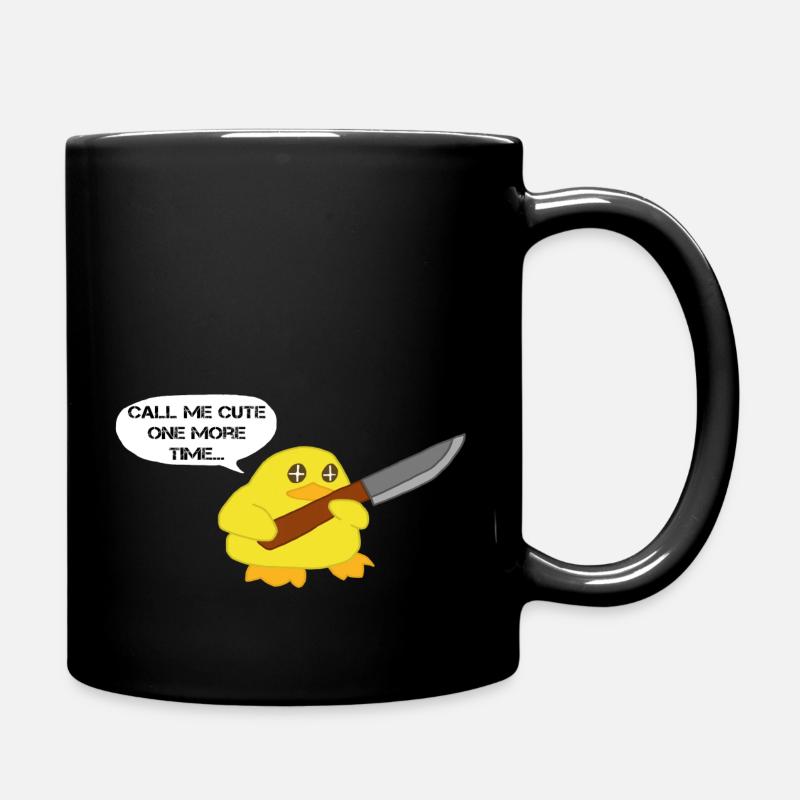 Caneton avec un couteau - Mug uni - noir