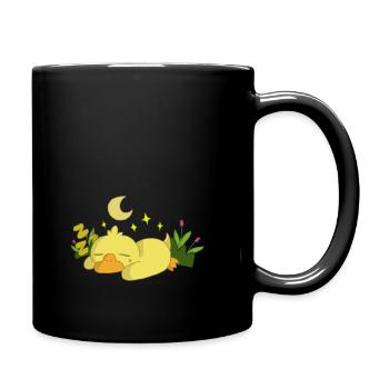 Sleeping duck - Full Colour Mug - black - Right