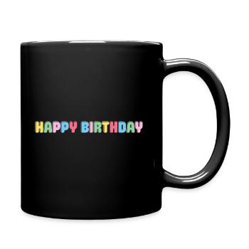 Happy Birthday Congratulations Birthday - Full Colour Mug - black - Right