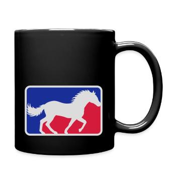 Red Blue Sport Horse - Full Colour Mug - black - Right