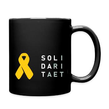 Solidarität Soldat - Tasse einfarbig - Schwarz - Rechts