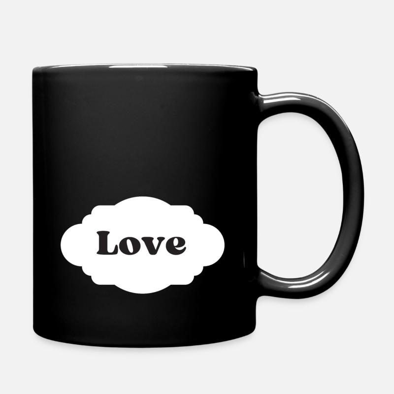 Liebe - Tasse einfarbig - Schwarz