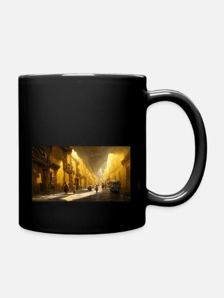 Straße von Peru - Tasse einfarbig - Schwarz