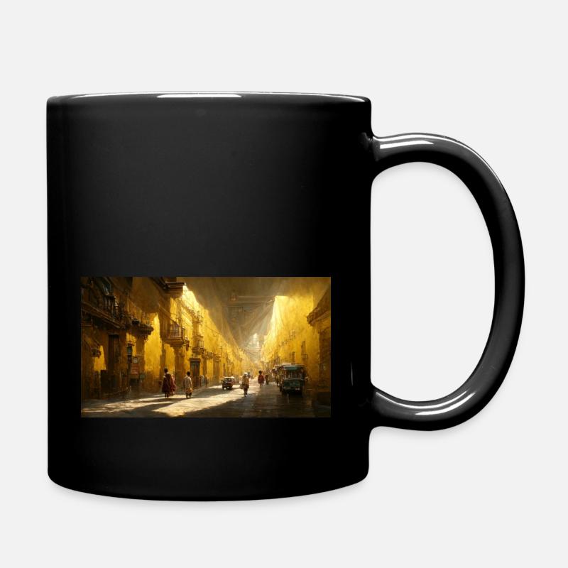 Straße von Peru - Tasse einfarbig - Schwarz