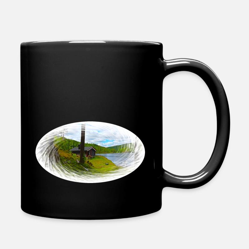 Cottage am Meer inmitten der Einsamkeit der Natur. - Tasse einfarbig - Schwarz