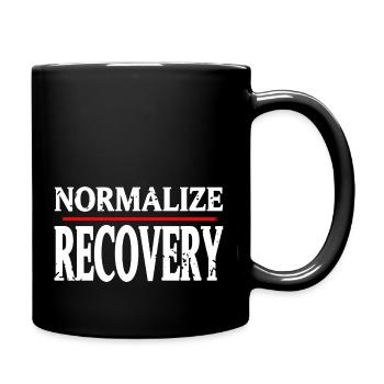 Normaliser la récupération Retro Vintage Sober Designs - Mug uni - noir - Droite