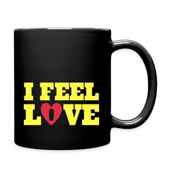Je ressens de l’amour - Mug uni - noir - Droite