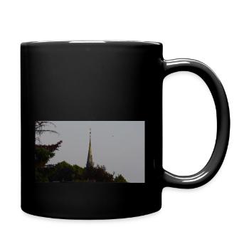 Turmspitze der St. Lorenz Kirche Travemünde - Tasse einfarbig - Schwarz - Rechts