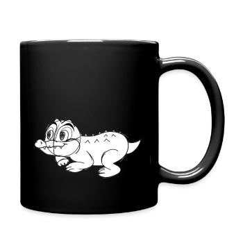bébé crocodile - Mug uni - noir - Droite