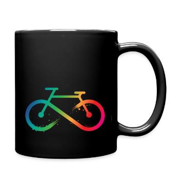 Good bike is expensive cyclist cyclist - Full Colour Mug - black - Right