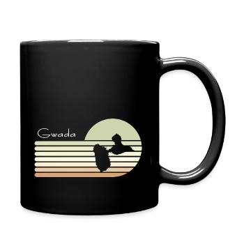 Schöne Geschenkidee Karte von guadeloupe 971 gwada - Tasse einfarbig - Schwarz - Rechts