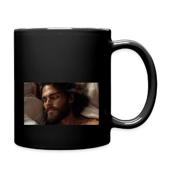 Sleeping man - Full Colour Mug - black - Right