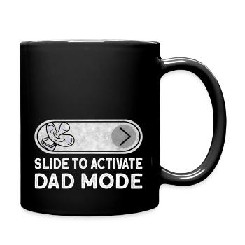 Slide To Activate Dad Mode - New Dad Soon To Be Da - Full Colour Mug - black - Right