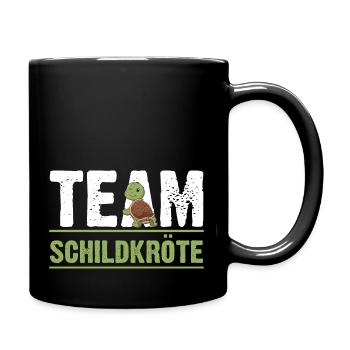 Schildkröte Schildkröten - Tasse einfarbig - Schwarz - Rechts
