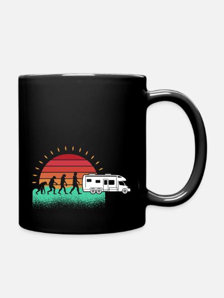 Wohnmobil Wohnwagen Camping Evolution Camper - Tasse einfarbig - Schwarz